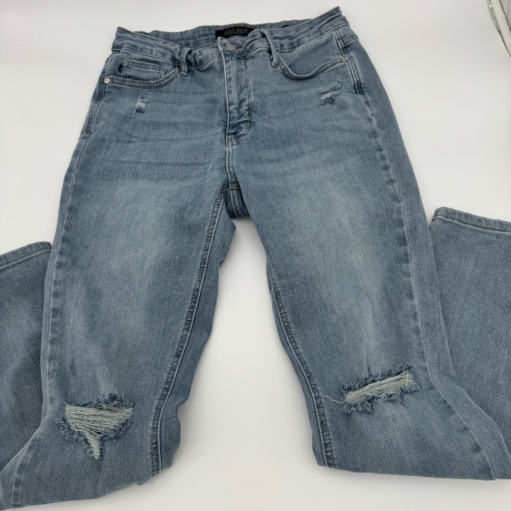 Judy Blue Distressed Skinny Jeans Women’s Size 9/29 Light Wash